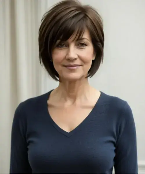 Modern Short Wavy Hairstyles for Women Over 50