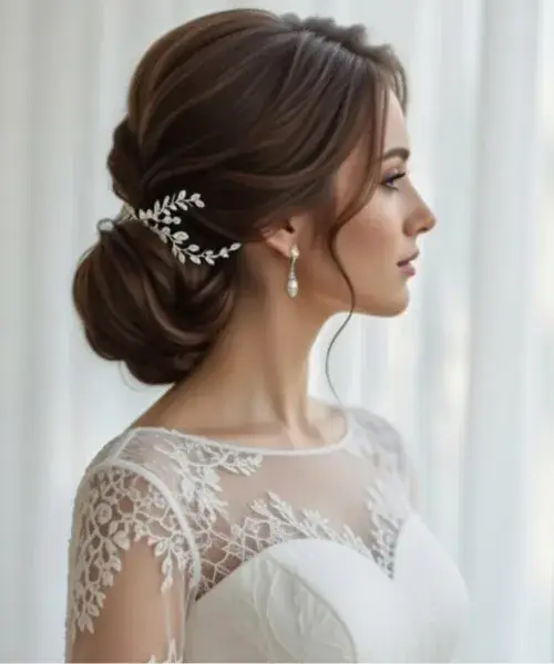 A Low Bun With a Clip