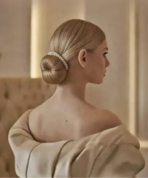 A Sleek Low Bun