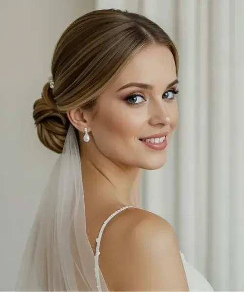 A Sleek Twisted Low Bun