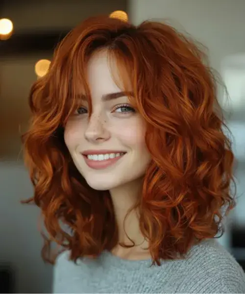 Bouncy Shoulder-Length Curls