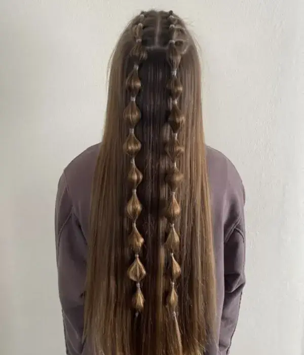 Bubble Half-Up Style