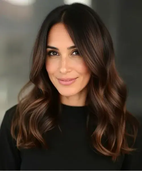 Chocolate Brown Hair With Beige Blonde Highlights