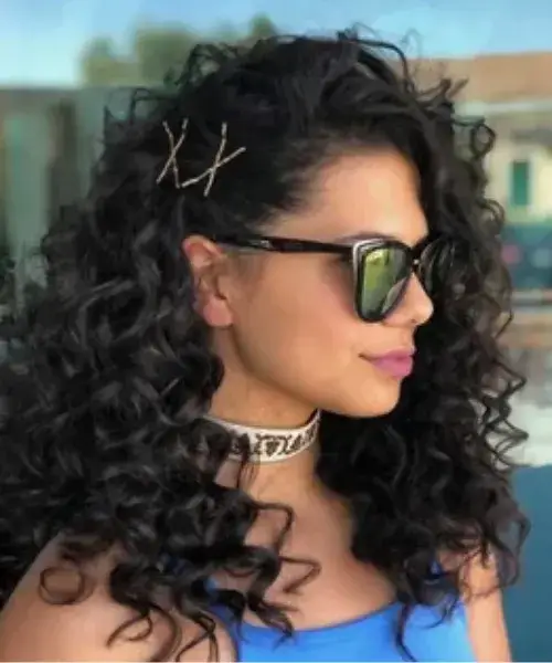 Curly Pinned Side-Fringe