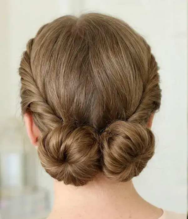 Double Twist Low Buns