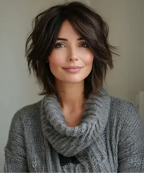 Edgy Bob for Thin Hair