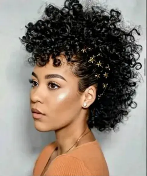 Faux Hawk with Curls Updo