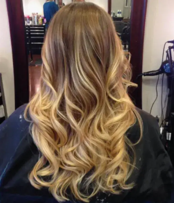 Golden blonde ombre