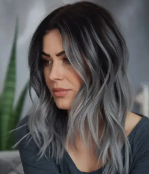 Gunmetal gray ombre