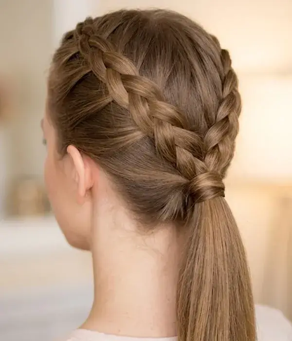 Low Braided Ponytail