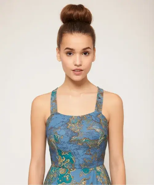 Messy Bun with a Top Knot