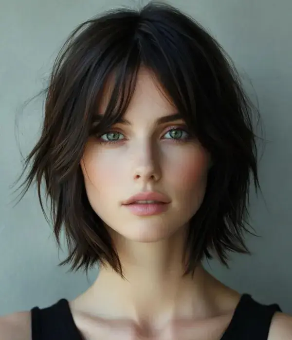 Messy Shaggy French Bob