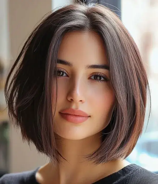 Minimalist Middle-Part Bob