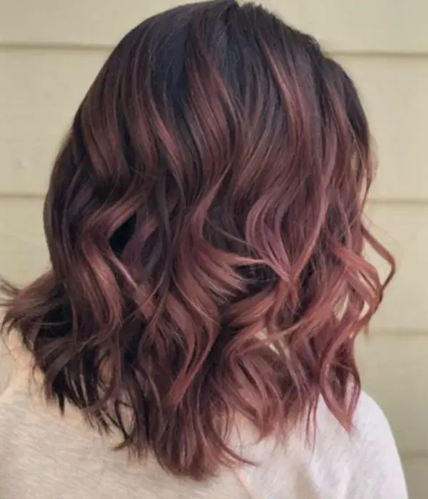 Rose gold omber for brunettes