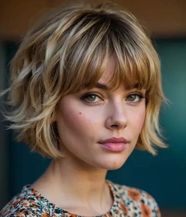 Textured Shaggy French Bob
