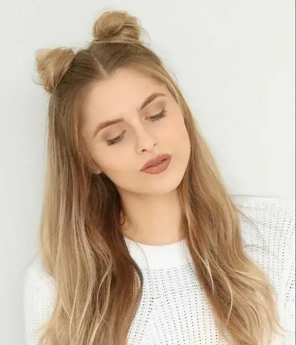 Half Up Double Buns