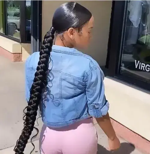 Low Braided Ponytail