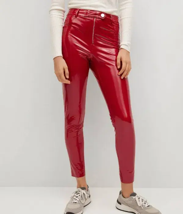 MANGO Faux-Leather Pants