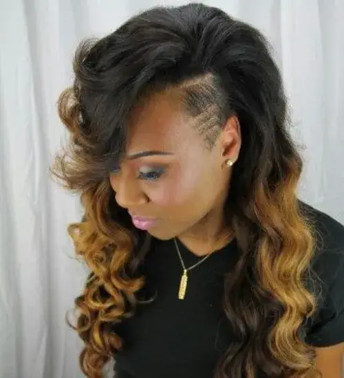 Naturally Long Hair with Shaved Sides