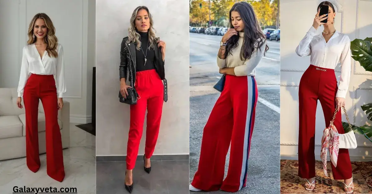 Red Trouser Outfit Ideas