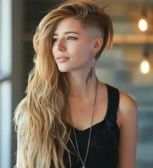 Shaved Sides On Very Long Hair