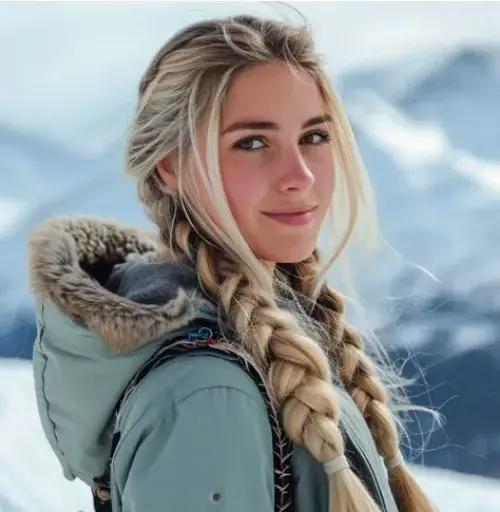 Twin Low Braids Style