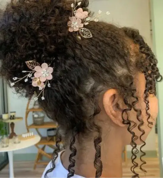 Curly Pineapple Updo