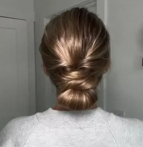 Easy Wet Hair Tutorial Chic Low Twist & Pin Bun