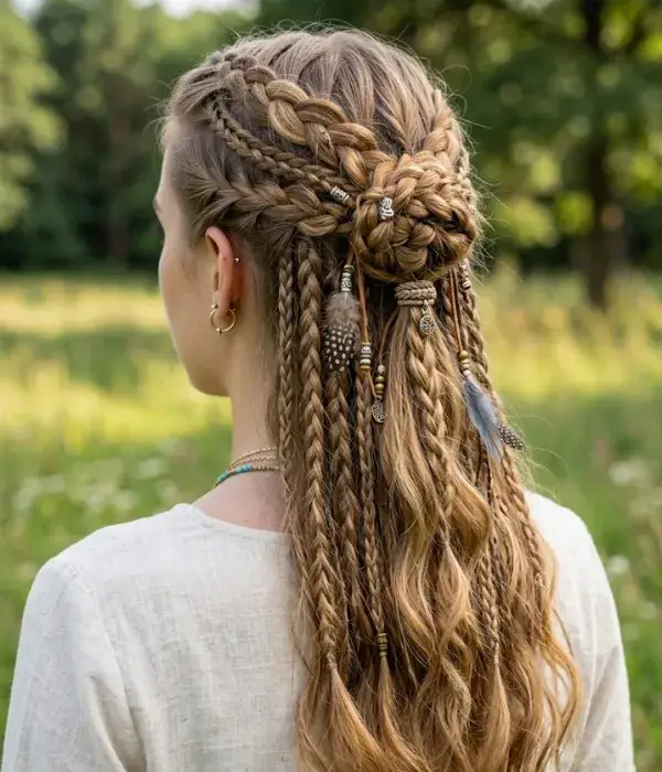 Half-Up Braided Look