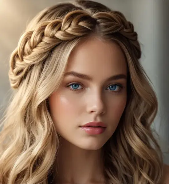 Half-Up With a Braided Crown