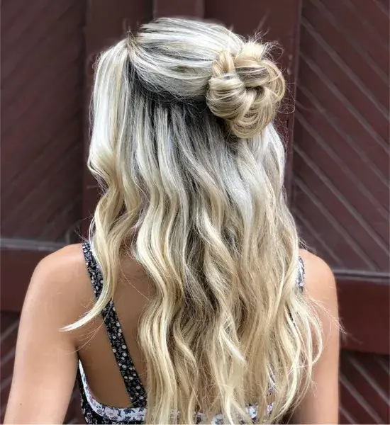 Half-Up Bun Style